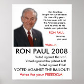 RON PAUL POSTER! POSTER (Voorkant)