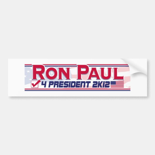 Ron Paul President 2012 Bumpersticker (Voorkant)