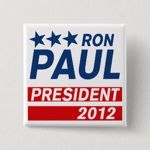 Ron Paul President 2012 Campaign Gear Vierkante Button 5,1 Cm