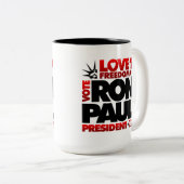 RON PAUL PRESIDENT 2012 LOVE FREEDOM MOK (Voorkant rechts)