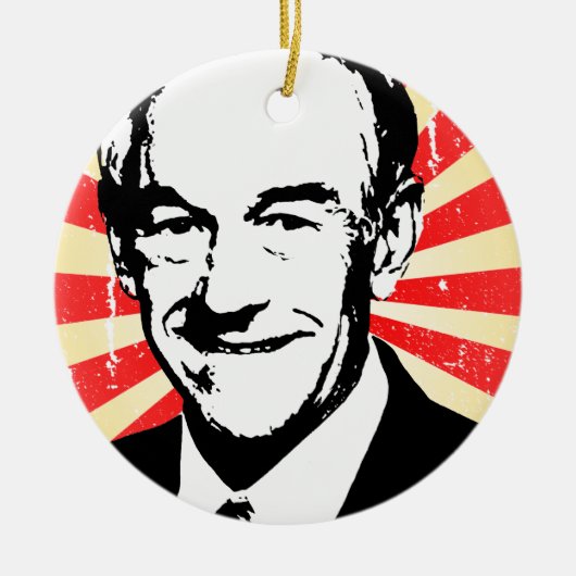 Ron Paul Propaganda Keramisch Ornament (Voorkant)
