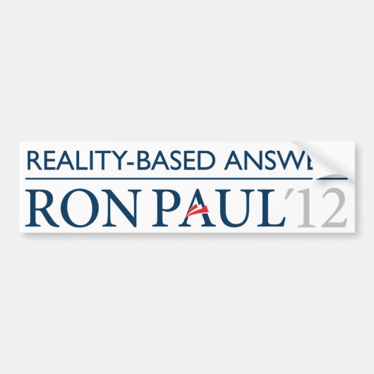 Ron Paul Reality-based Bumpersticker (Voorkant)