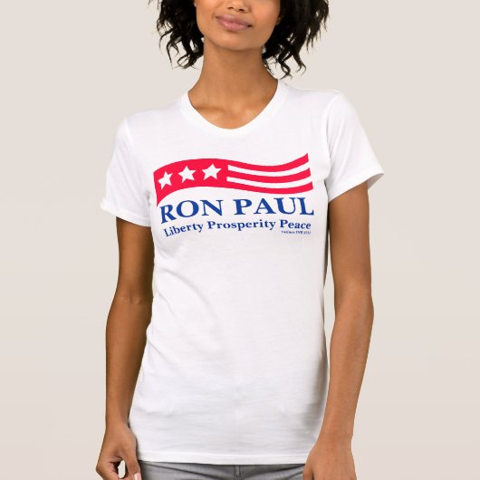 Ron Paul Red White en Blue Americana Shirten T-shirt (Voorkant)