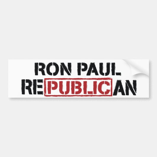 Ron Paul Republican Bumpersticker (Voorkant)