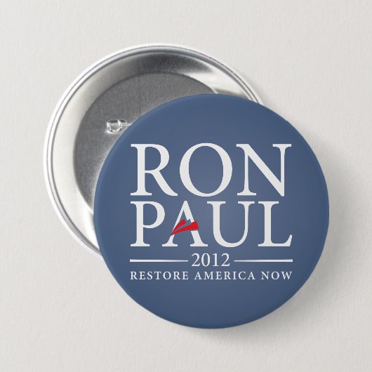 Ron Paul Restore America Now Button (Voorkant /achterkant)