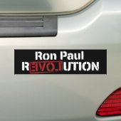 Ron Paul Revolutie Bumpersticker (Op auto)