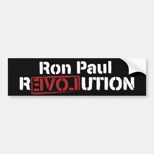 Ron Paul Revolutie Bumpersticker (Voorkant)