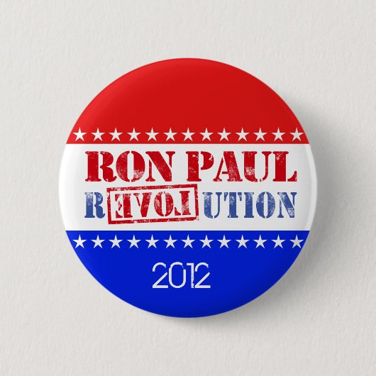 Ron Paul Revolution 2012 Ronde Button 5,7 Cm (Voorkant)