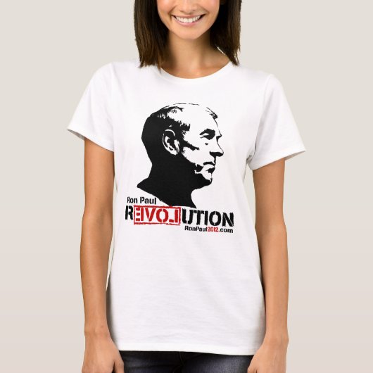 Ron Paul Revolution 2012 T-Shirt (Voorkant)