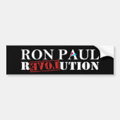 Ron Paul Revolution Black Bumpersticker (Voorkant)