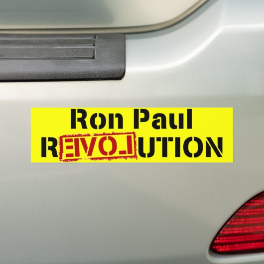 Ron Paul Revolution Bumpersticker (Op auto)