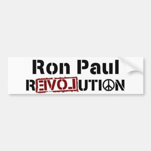 Ron Paul Revolution Bumpersticker..... Bumpersticker (Voorkant)