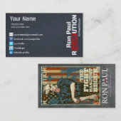 Ron Paul Revolution Card Visitekaartje (Voorkant / Achterkant)