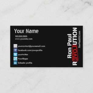 Ron Paul Revolution Card Visitekaartje