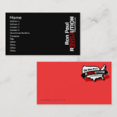 Ron Paul Revolution Card Visitekaartje (Voorkant / Achterkant)
