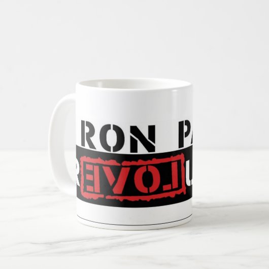 Ron Paul Revolution Coffee/Tea Mok (Voorkant links)