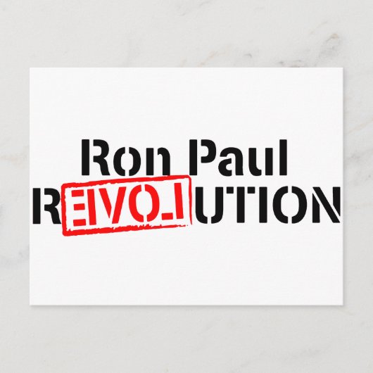 Ron Paul Revolution Continues Briefkaart (Voorkant)