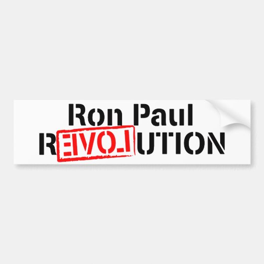 Ron Paul Revolution Continues Bumpersticker (Voorkant)
