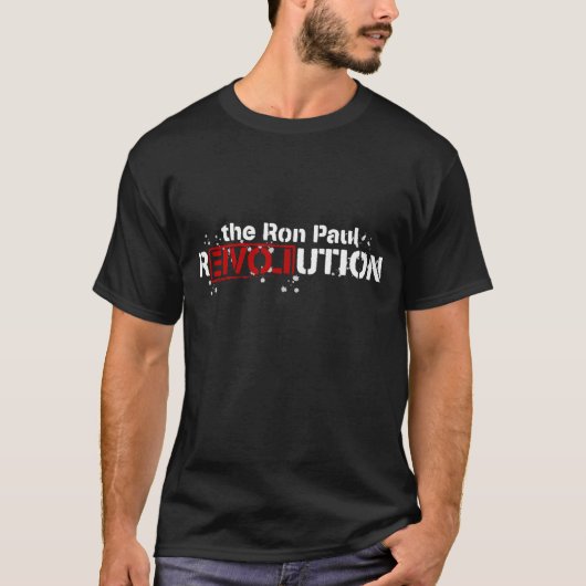 Ron Paul Revolution Dark T-shirt (Voorkant)