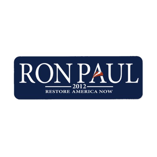 Ron Paul Revolution Etiket (Voorkant)