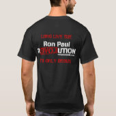Ron Paul Revolution Gepersonaliseerd Shirt (Achterkant)