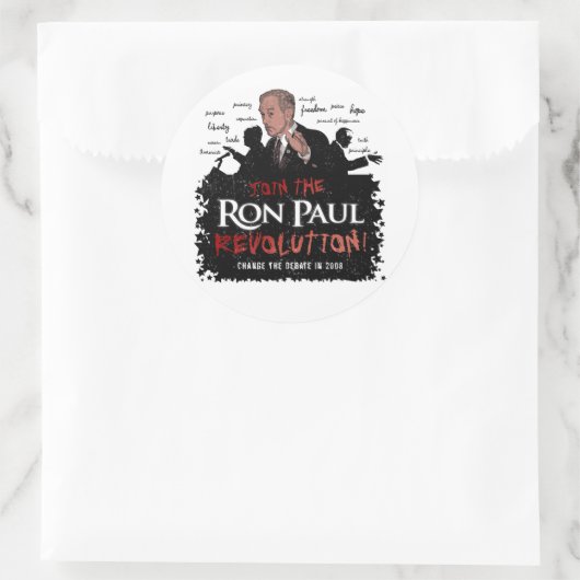 Ron Paul Revolution Grote Sticker (Tas)
