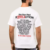 Ron Paul Revolution Issue T-Shirt (Achterkant)