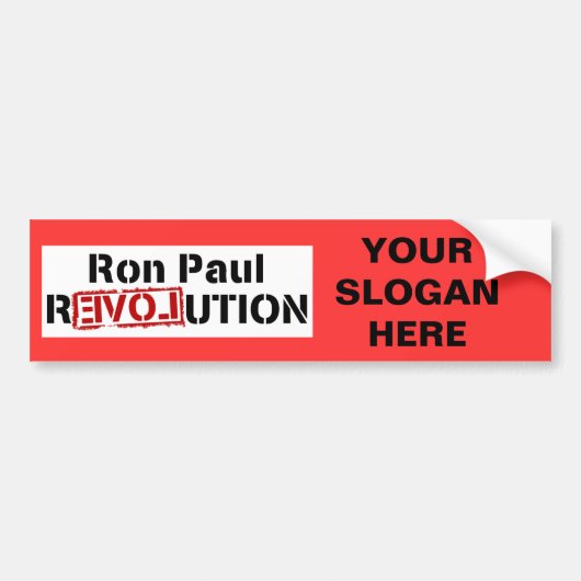 Ron Paul Revolution Logo Bumpersticker (Voorkant)