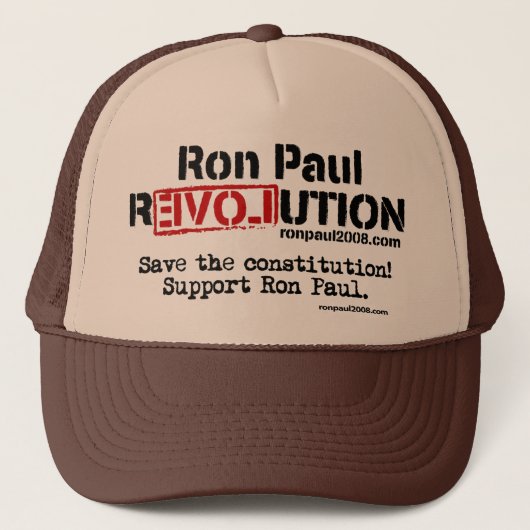 Ron Paul Revolution Pet (Voorkant)