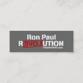 Ron Paul Revolution Profile Card Mini Visitekaartje (Achterkant)