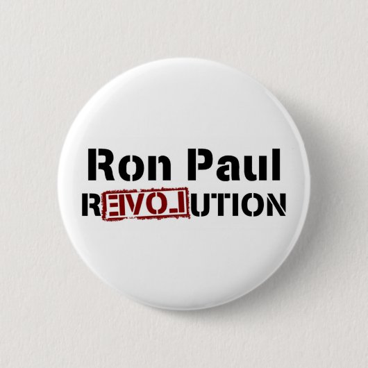 Ron Paul Revolution Ronde Button 5,7 Cm (Voorkant)