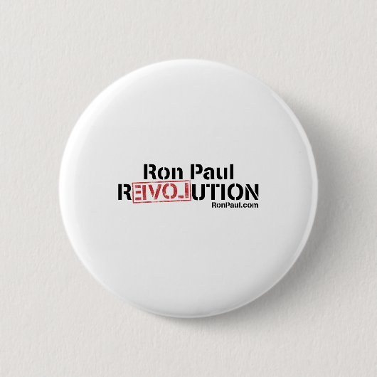 Ron Paul Revolution Ronde Button 5,7 Cm (Voorkant)