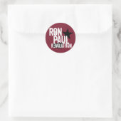 Ron Paul Revolution Ronde Sticker (Tas)
