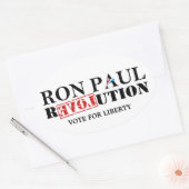Ron Paul Revolution - Stem voor vrijheid Ovale Sticker (Envelop)