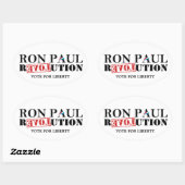 Ron Paul Revolution - Stem voor vrijheid Ovale Sticker (Vel)