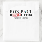 Ron Paul Revolution - Stem voor vrijheid Ovale Sticker (Tas)