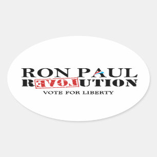 Ron Paul Revolution - Stemming voor vrijheid Ovale Sticker