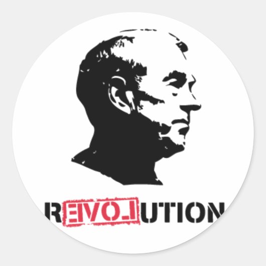 Ron Paul Revolution sticker (Voorkant)