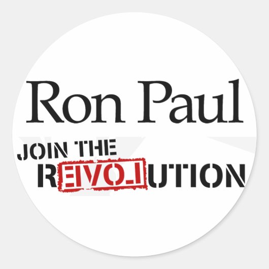 Ron Paul Revolution Sticker (Voorkant)