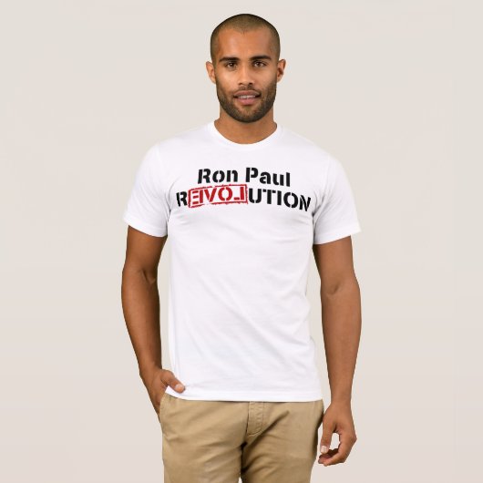 Ron Paul Revolution T-Shirt (Voorkant volledig)