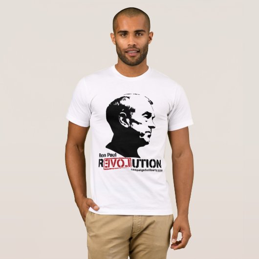 Ron Paul Revolution T-Shirt (Voorkant volledig)