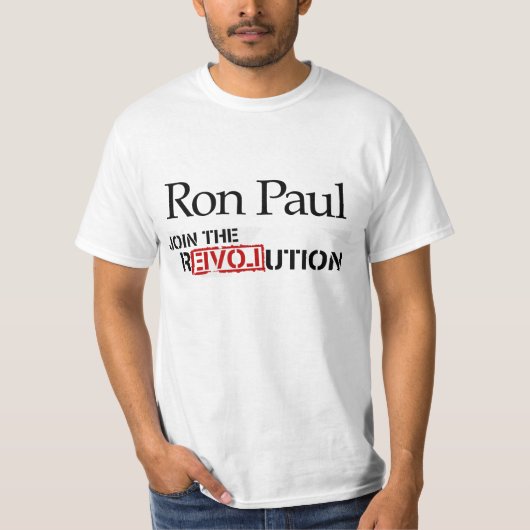 Ron Paul Revolution T-shirt (Voorkant)