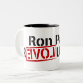 Ron Paul Revolution Tweekleurige Koffiemok (Voorkant links)