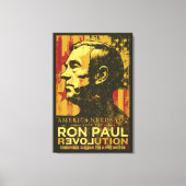 Ron Paul Revolution verpakt doek Canvas Afdruk (Voorkant)