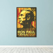 Ron Paul Revolution verpakt doek Canvas Afdruk (Insitu (Houten vloer))