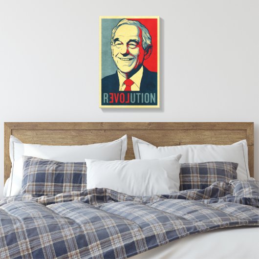 Ron Paul Revolution verpakt doek Canvas Afdruk (Insitu (Slaapkamer))