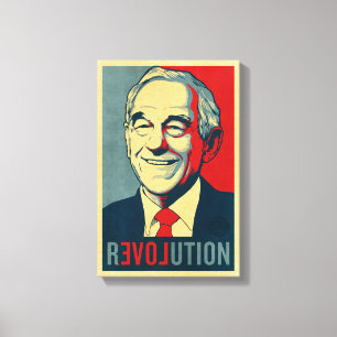 Ron Paul Revolution verpakt doek Canvas Afdruk