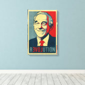 Ron Paul Revolution verpakt doek Canvas Afdruk (Insitu (Houten vloer))