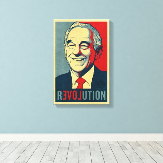 Ron Paul Revolution verpakt doek Canvas Afdruk (Insitu (Houten vloer))