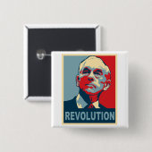 Ron Paul Revolution Vierkante Button 5,1 Cm (Voorkant /achterkant)